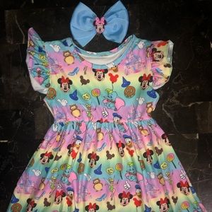 Minnie Disney dress and bow